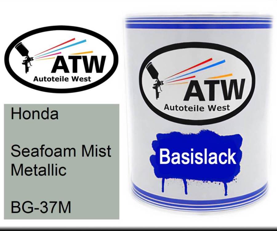 Honda, Seafoam Mist Metallic, BG-37M: 1L Lackdose, von ATW Autoteile West.